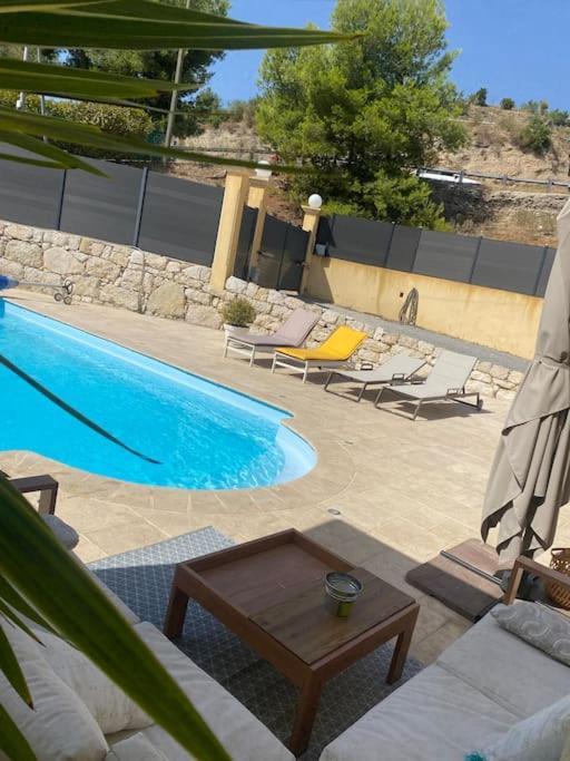Detente Bas De Villa Jacuzzi, Piscine A 15 Min De Nice Carros Exterior foto
